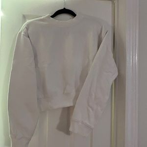 COPY - TNA - Cozy Fleece Mega Cropped Crew Sweatshirt